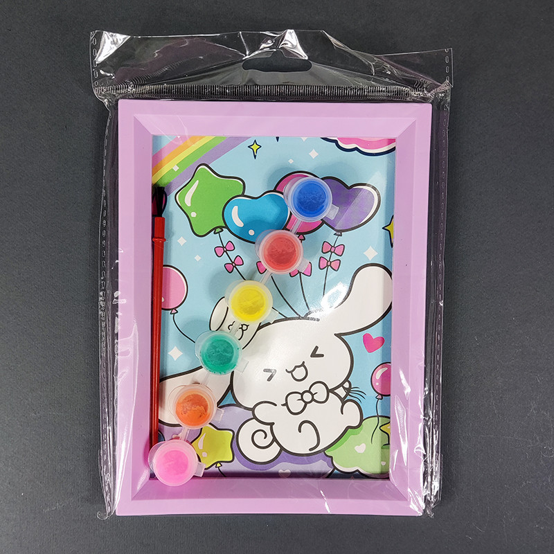 بسته رنگ آمیزی مدل خرگوش پاپیونی مجموعه 8 عددی