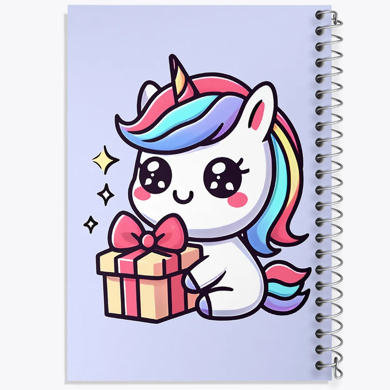 دفتر شطرنجی 50 برگ خندالو طرح اسب تک شاخ کد N5925