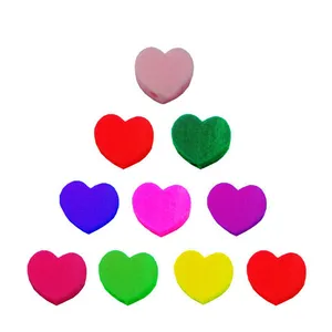 مهره دستبند مدل فیمو قلب رنگین کمان کد MO 199 مجموعه 10 عددی