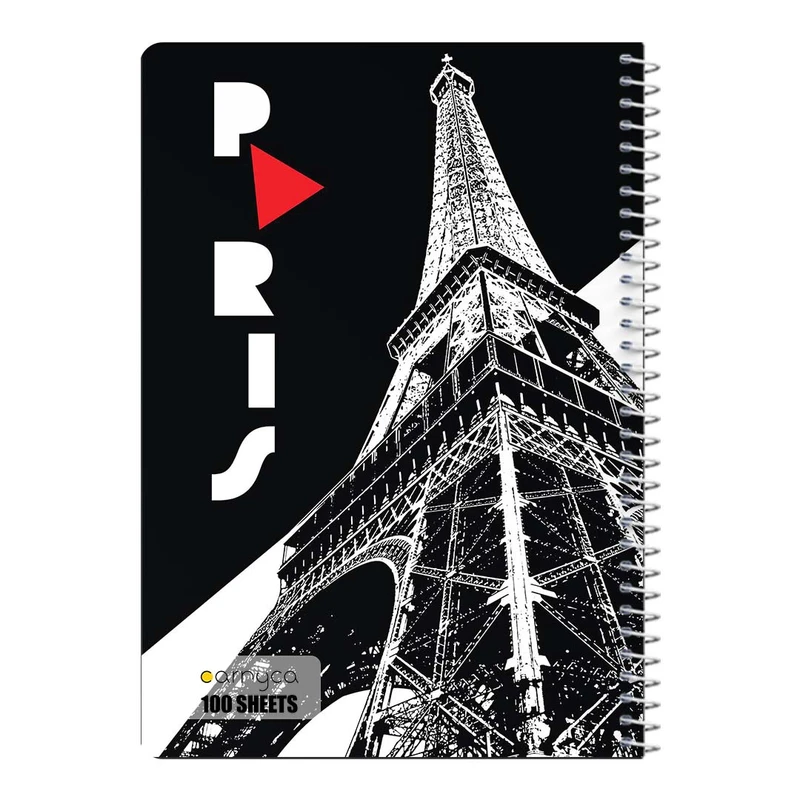 دفتر مشق 100 برگ سیمی کارنیکا طرح پاریس Paris کد 44070
