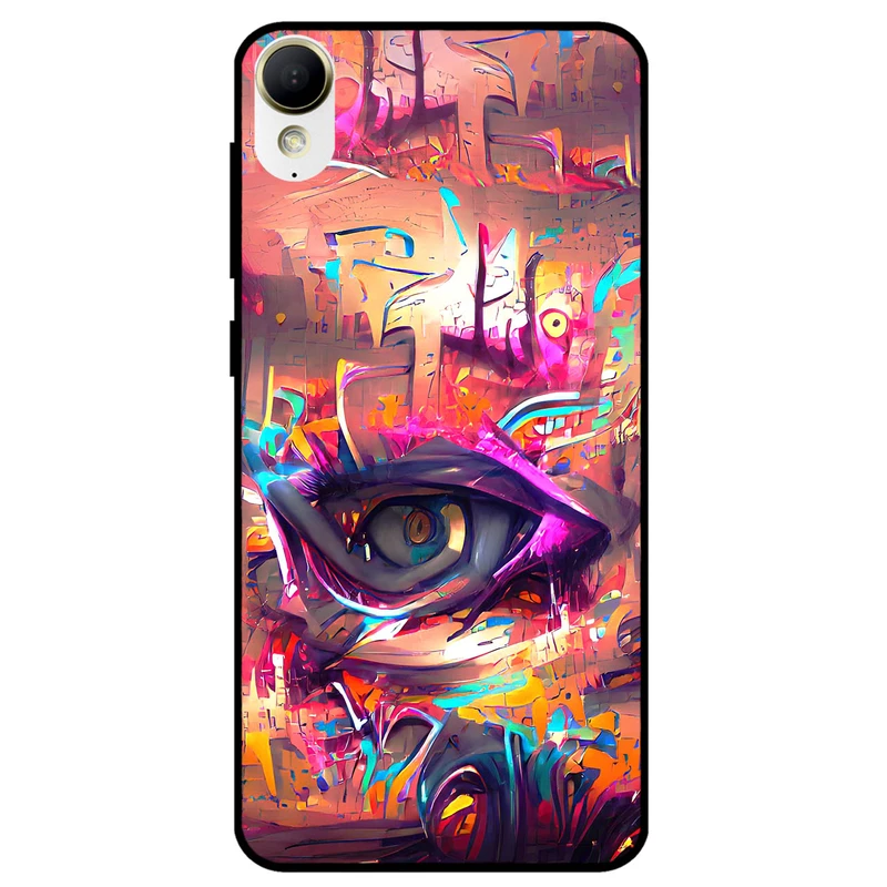 کاور مگافون طرح چشم مدل 2823 مناسب برای گوشی موبایل اچ تی سی Desire 10 LifeStyle 