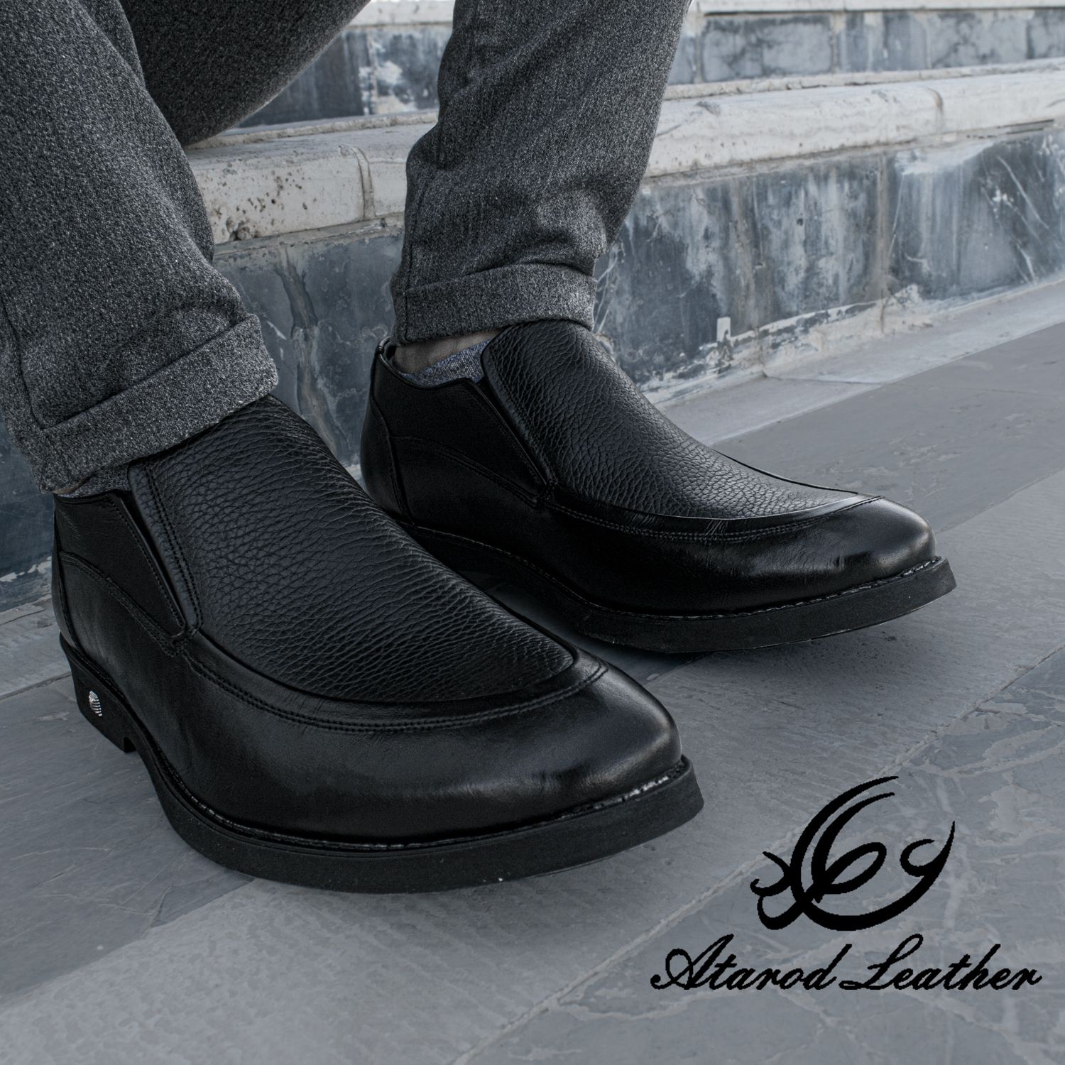 کفش مردانه چرم عطارد مدل SH09 -  - 9