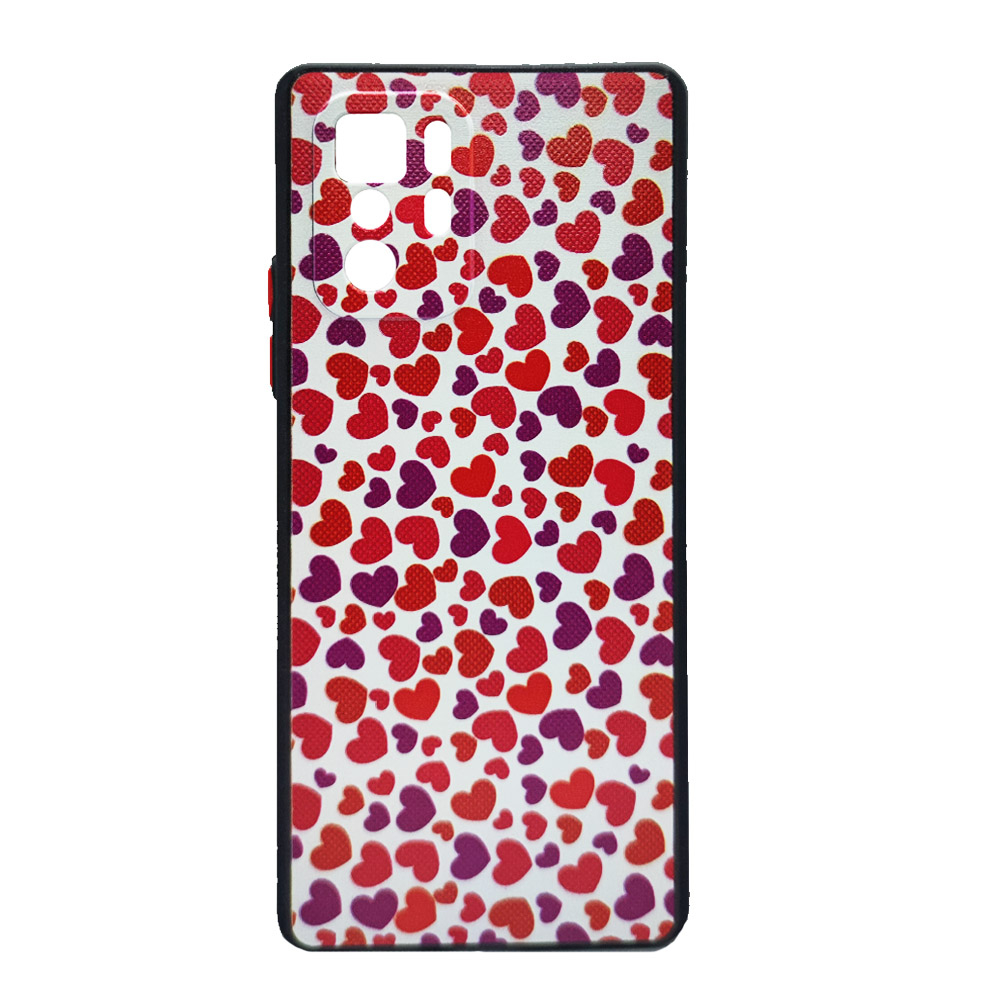 راهنمای خرید اینترنتی کاور طرح Colored Hearts مدل CZA مناسب برای گوشی موبایل شیائومی POCO X3 GT