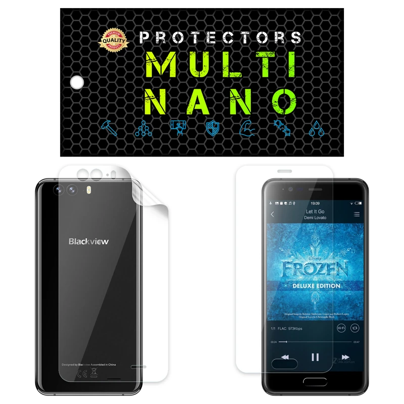 محافظ صفحه نمایش مولتی نانو مدل X-SFT مناسب برای گوشی موبایل بلک ویو P6000 به همراه محافظ پشت گوشی