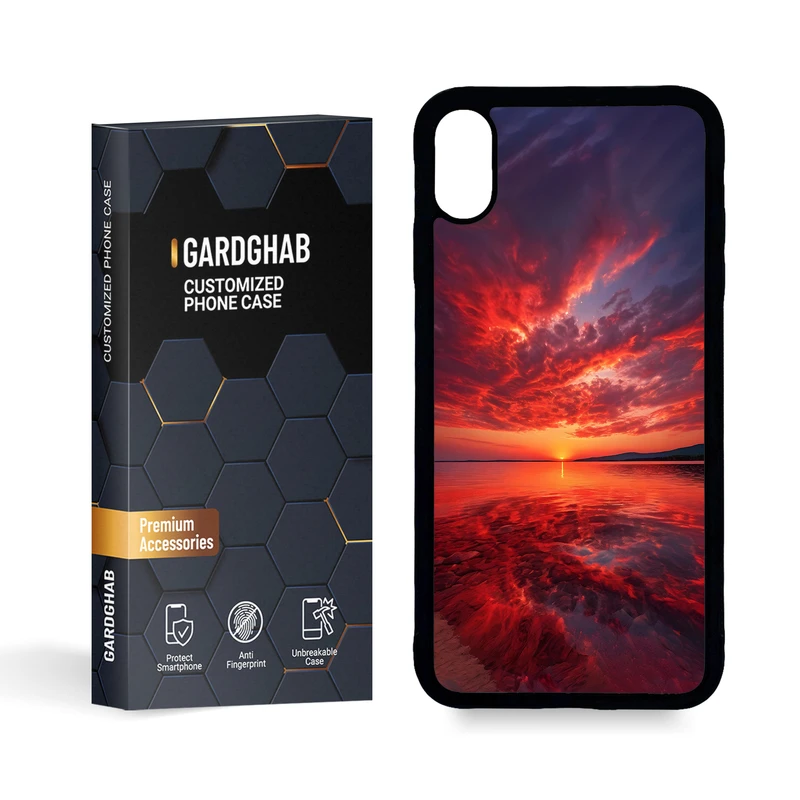 کاور گارد قاب مدل پشت گلس طبیعت مناسب برای گوشی موبایل اپل iPhone Xs MAX