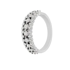 انگشتر نقره نگین اتمی زنانه اقلیمه مدل AN2350