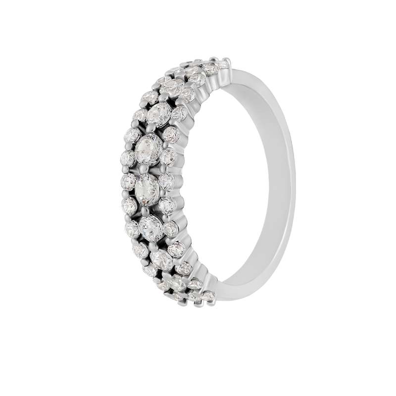 انگشتر نقره نگین اتمی زنانه اقلیمه مدل AN2350