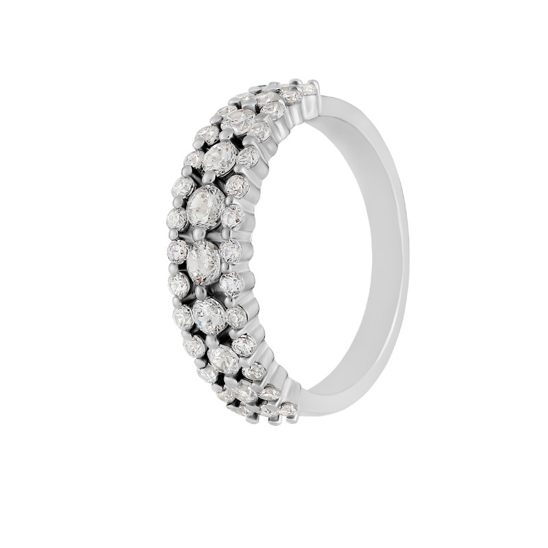 انگشتر نقره نگین اتمی زنانه اقلیمه مدل AN2350