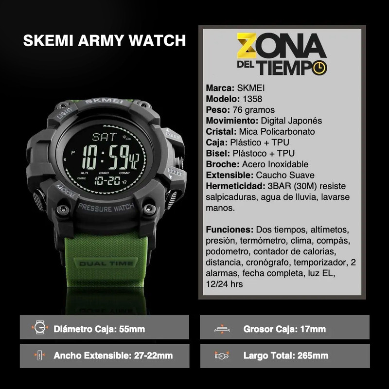 ساعت مچی دیجیتال مردانه اسکمی مدل T1358 ساعت مچی دیجیتال مردانه اسکمی مدل T1358