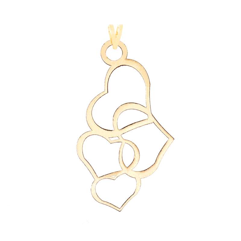 آویز گردنبند طلا 18 عیار زنانه کرابو طرح قلب مدل Kr3013