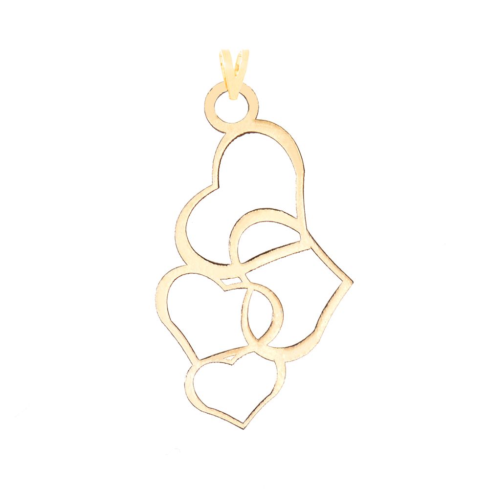 آویز گردنبند طلا 18 عیار زنانه کرابو طرح قلب مدل Kr3013 -  - 1