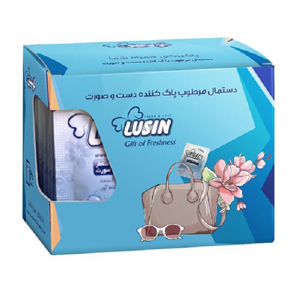 دستمال مرطوب لوسین کد 01 بسته 10 عددی