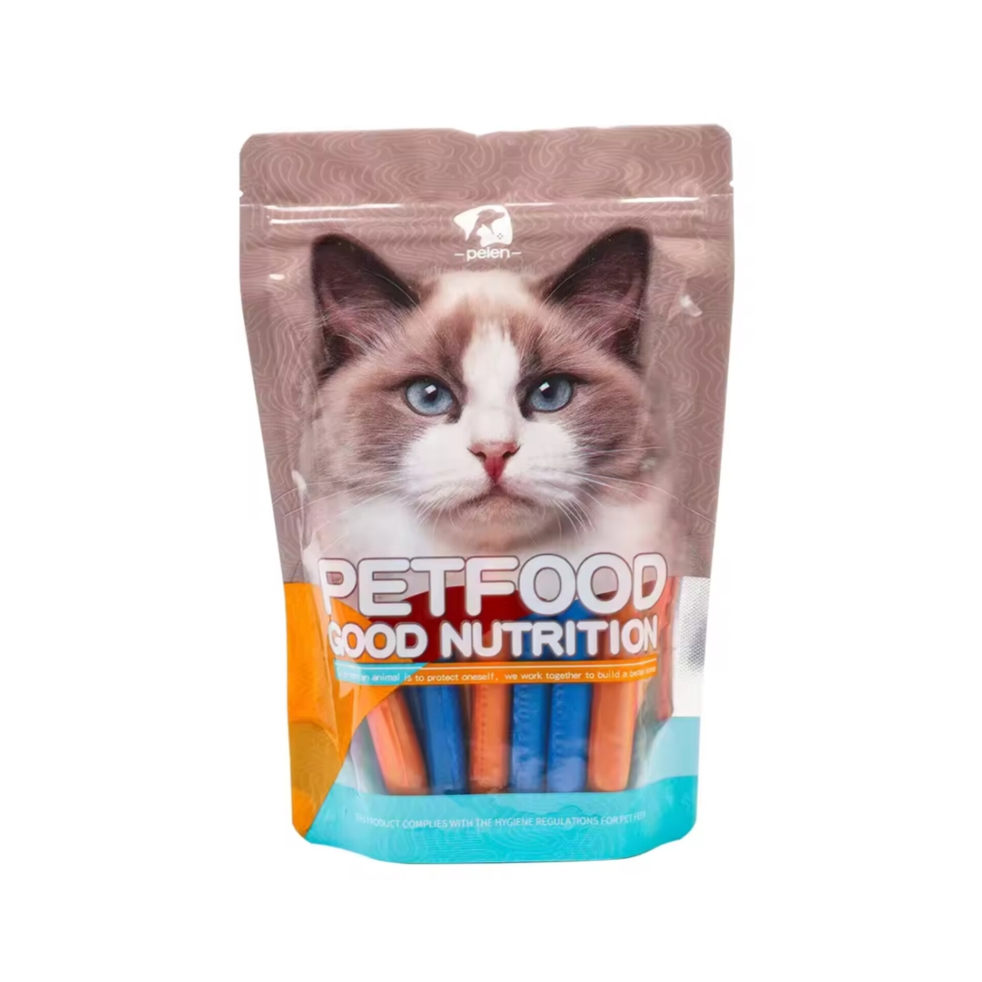 تشویقی گربه پین مدل سوسیسی وزن 30 گرم بسته 20 عددی