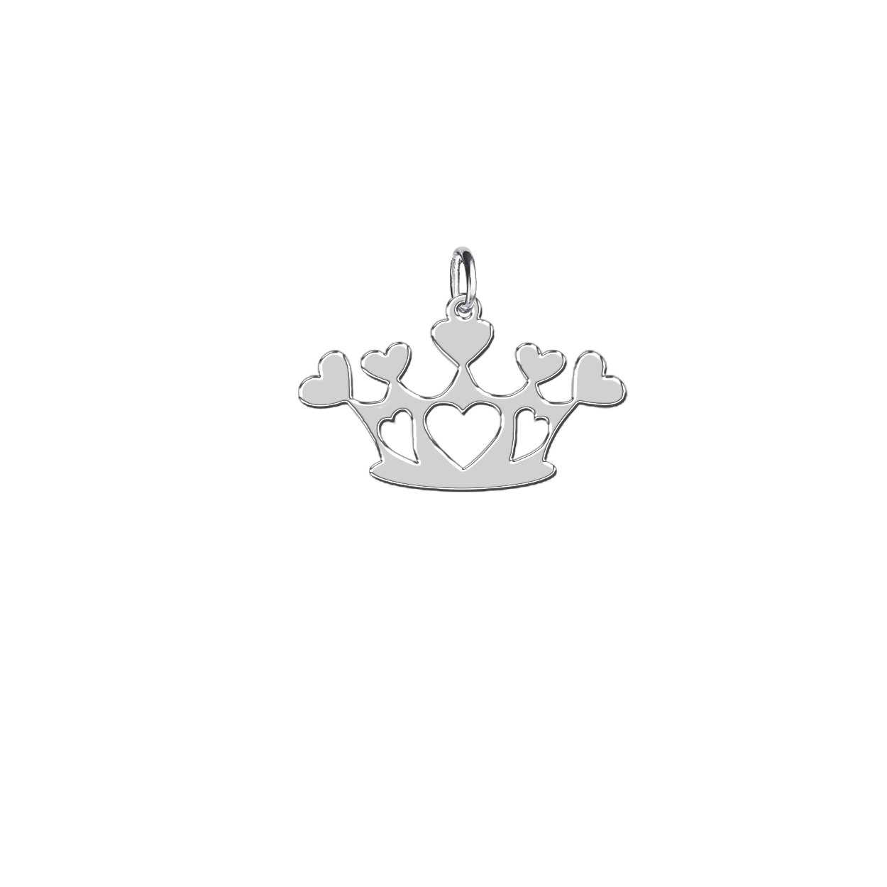 آویز گردنبند نقره ترمه 1 طرح تاج کد E155