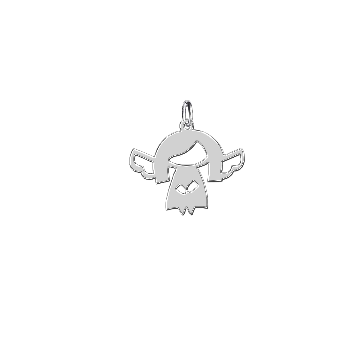 آویز گردنبند نقره ترمه 1 طرح فرشته کد E165