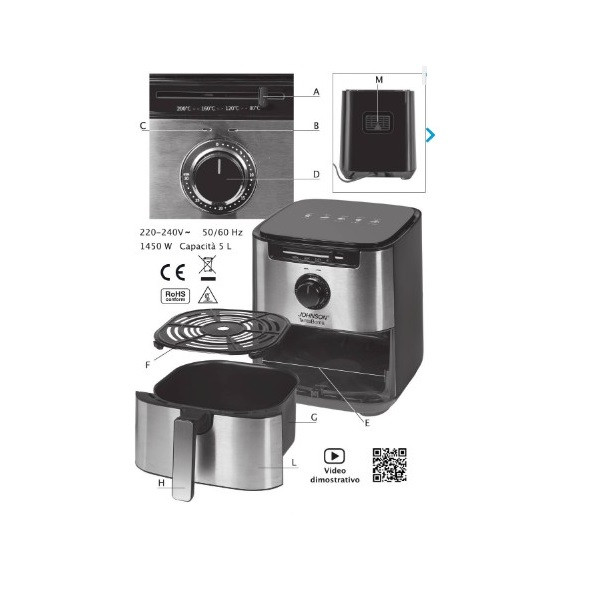 سرخ کن بدون روغن جانسون مدل 5L