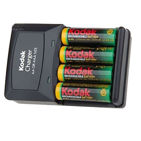 شارژر باتری کداک مدل K620E-C همراه با 4 عدد باتری قابل شارژ شارژر باتری کداک مدل K620E-C همراه با 4 عدد باتری قابل شارژ