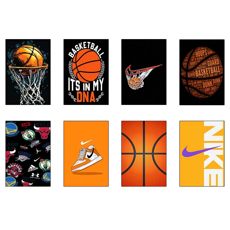 پوستر کارنيکا طرح عاشق بسکتبال Basketball Lover کد 40295 مجموعه 8 عددی