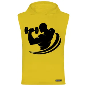 تاپ کلاه دار مردانه 27 مدل Gym Black کد MH269