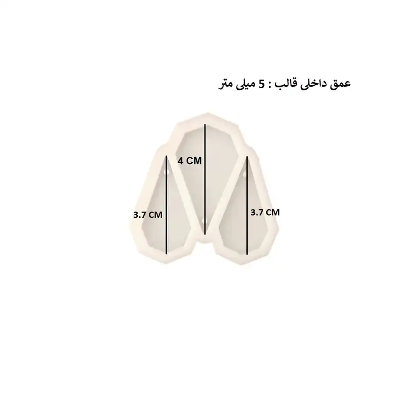 قالب رزین مدل ست گردنبند و گوشواره اشک کد A3