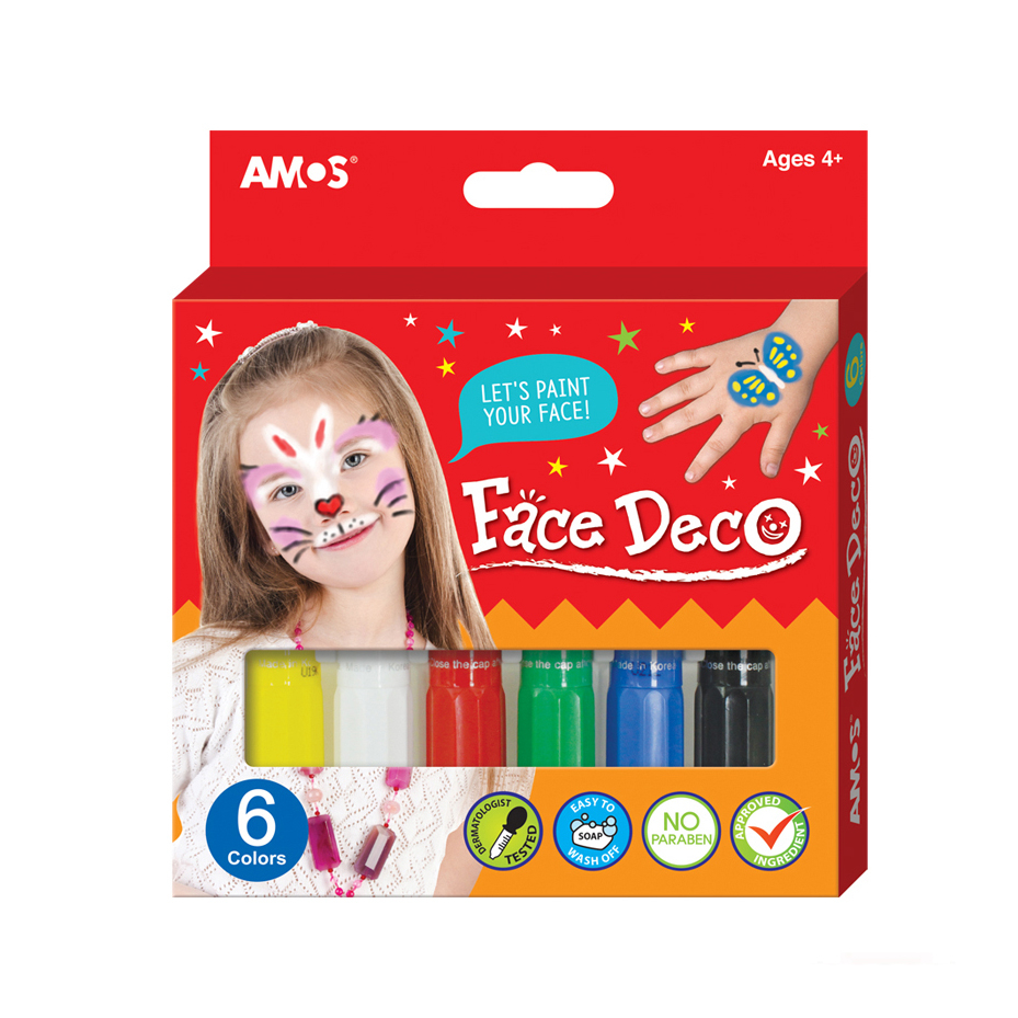 پاستل گریم صورت 6 رنگ آموس مدل Face Deco