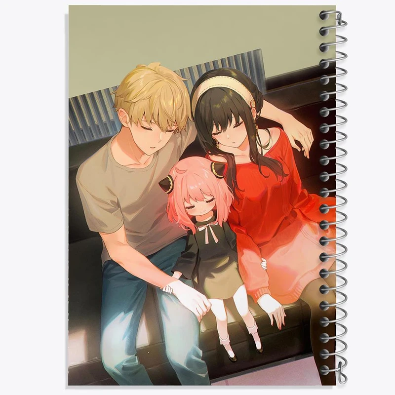 دفتر شطرنجی 50 برگ خندالو طرح خانواده فورجر انیمه اسپای ایکس فمیلی Spy x Family کد 15563