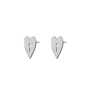گوشواره نقره ترمه 1 طرح قلب کد E181