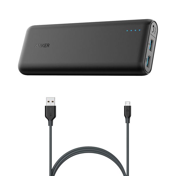 شارژر همراه انکر مدل A1278 با ظرفیت 20000 میلی آمپر ساعت به همراه کابل microUSB شارژر همراه انکر مدل A1278 با ظرفیت 20000 میلی آمپر ساعت به همراه کابل microUSB