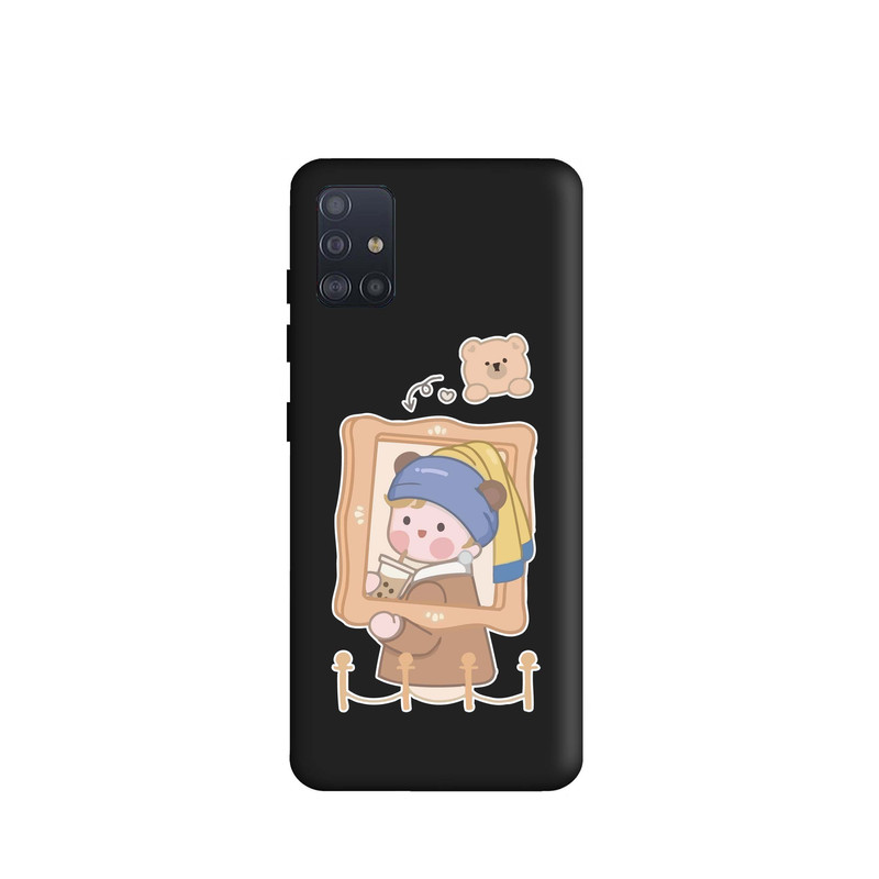 کاور طرح دخترانه هنری کد m2391 مناسب برای گوشی موبایل سامسونگ Galaxy M51 