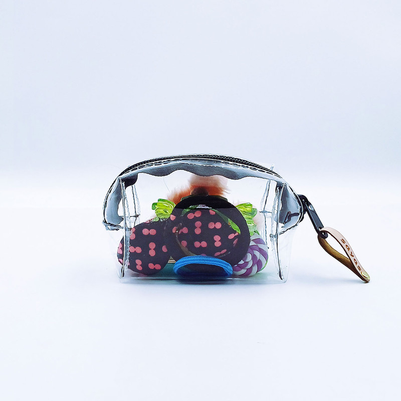 کیف لوازم آرایش زنانه مدل شفاف مکعبی sayas M2002 مجموعه 2 عددی