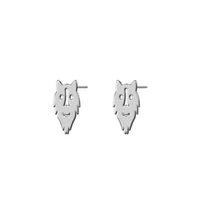 گوشواره نقره ترمه 1 طرح شیر کد E193