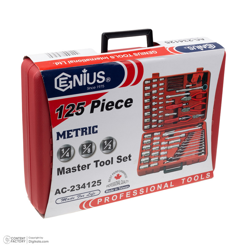 مجموعه 125 عددی ابزار جنیوس تولز مدل AC234125