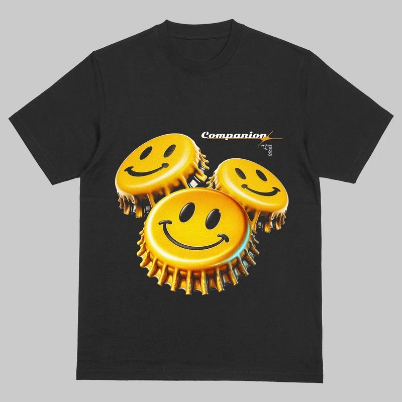 تی‌شرت اورسایز آستین سه ربع مردانه مدل باکسی طرح good