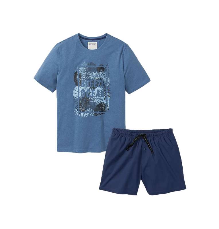 ست تی شرت و شلوارک مردانه لیورجی مدل bl-planet