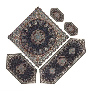 ست 5تکه رومیزی ترمه طرح نسترن