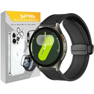 Sprig SIC Magnetic Leather Band For Samsung Galaxy Watch 4 40mm /44mm /Classic 46mm / Watch 5 40mm / 44mm / 45mm / Watch 6 40mm / 44mm / Classic 43mm / Classic 47mm