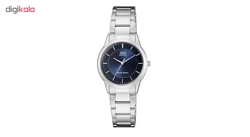 ساعت مچی عقربه‌ای زنانه کیو اند کیو مدل QA45J202Y به همراه دستمال مخصوص برند کلین واچ