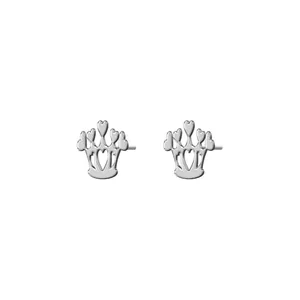 گوشواره نقره ترمه 1 طرح تاج کد E202