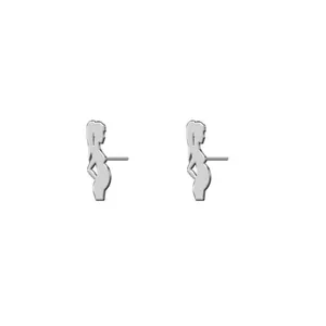 گوشواره نقره ترمه 1 طرح زن باردار کد E203