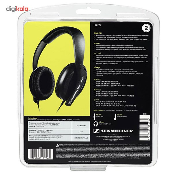 مشخصات، قیمت و خرید هدفون مدل HD 202 Powerful Bass | دیجی\u200cکالا