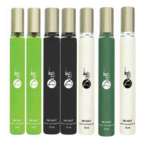 عطر جیبی مردانه دکلت مدل 64 حجم 15 میلی لیتر مجموعه 7 عددی