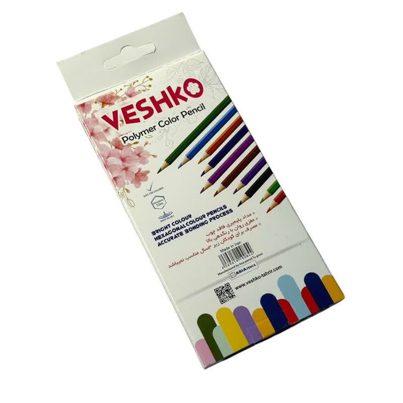 مداد رنگی 12 رنگ وشکو کد 2130 مجموعه 3 عددی