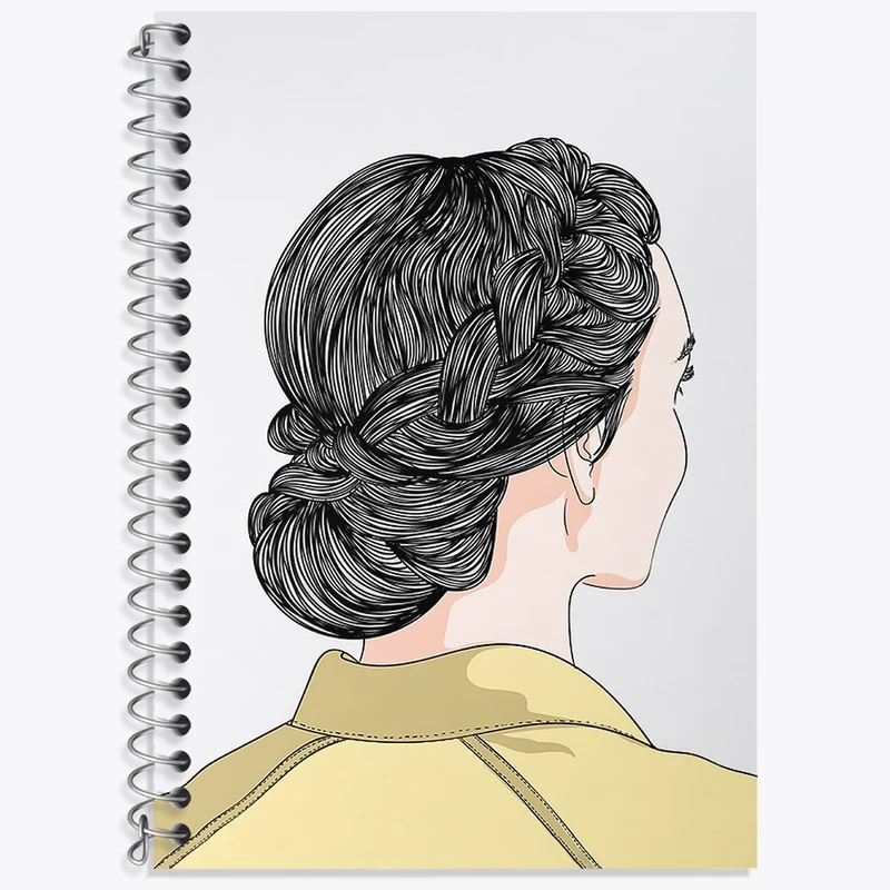 دفتر زبان 50 برگ خندالو مدل سه خط طرح دخترانه کد N18