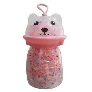 کش مو زنانه مدل چهل گیس گربه کد b1-PNK بسته 300 عددی