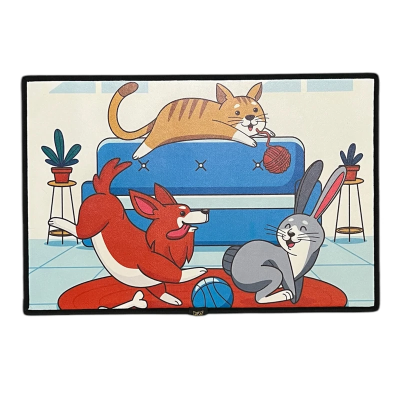 مت زیرانداز ظرف غذا و آب سگ و گربه مدل ch24