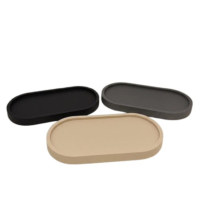 ظرف دکوری مدل سینی بیضی  مجموعه ۳ عددی