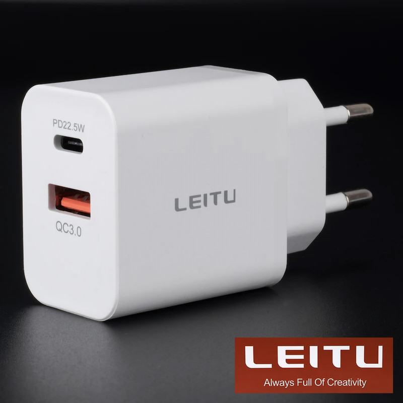شارژر دیواری 22.5 وات لیتو مدل LH-32 به همراه کابل تبدیل لایتینینگ