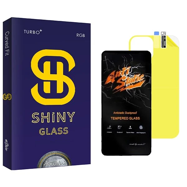 محافظ صفحه نمایش آتوچبو مدل Shiny Antistatic مناسب برای گوشی موبایل اپل iPhone 12 Pro Max  به همراه محافظ پشت گوشی