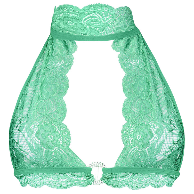 ست شورت و سوتین زنانه پانیذ مدل بدون فنر بندی کد 9035 رنگ سبز روشن