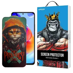 Epicoy Hoodie Cat Privacy Glass Screen Protector For Xiaomi Redmi Note 11 Pro Plus 5G (China) / Note 11 Pro Plus 5G (India) / Note 11 Pro 5G (China) / Note 11 Pro 5G / Note 11 Pro 4G/Note 11E Pro